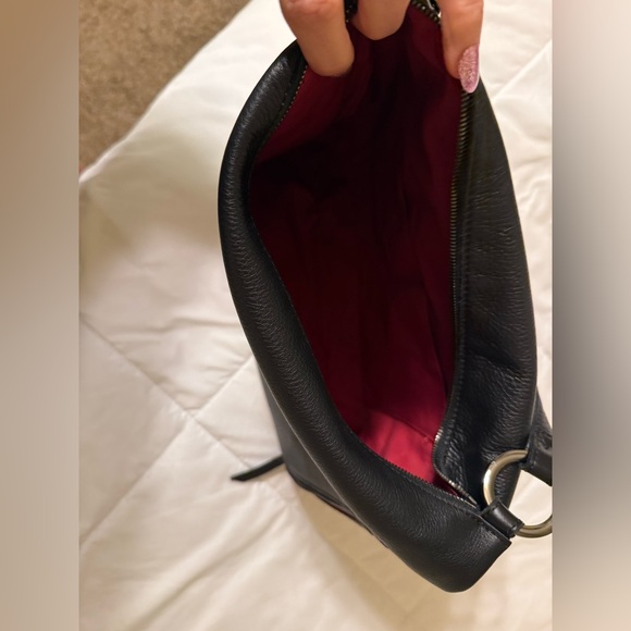 Hammitt Black/Gunmetal Leather Kyle LARGE Bag - Picture 5 of 10